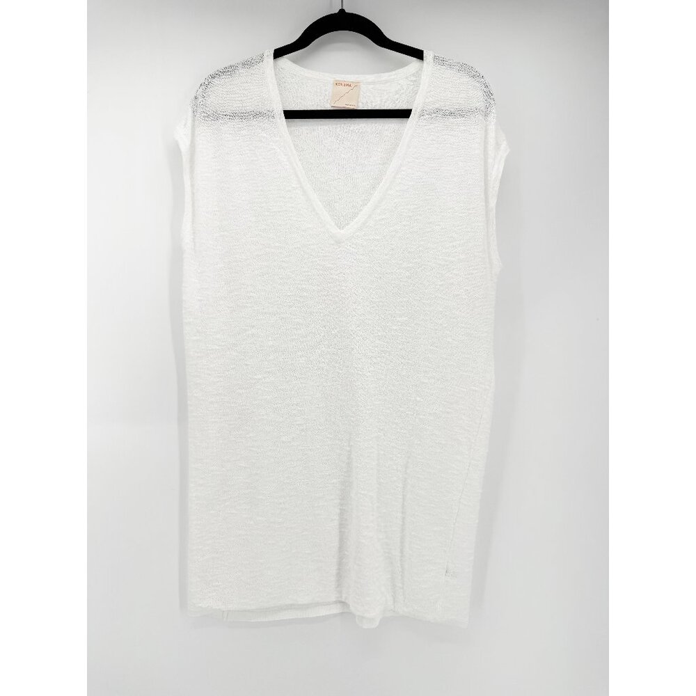 Kerisma white polyester oversized knit tunic - O/S M5943
